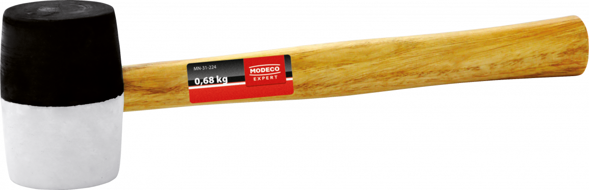 MN-31-2 Rubber hammer with wooden handle