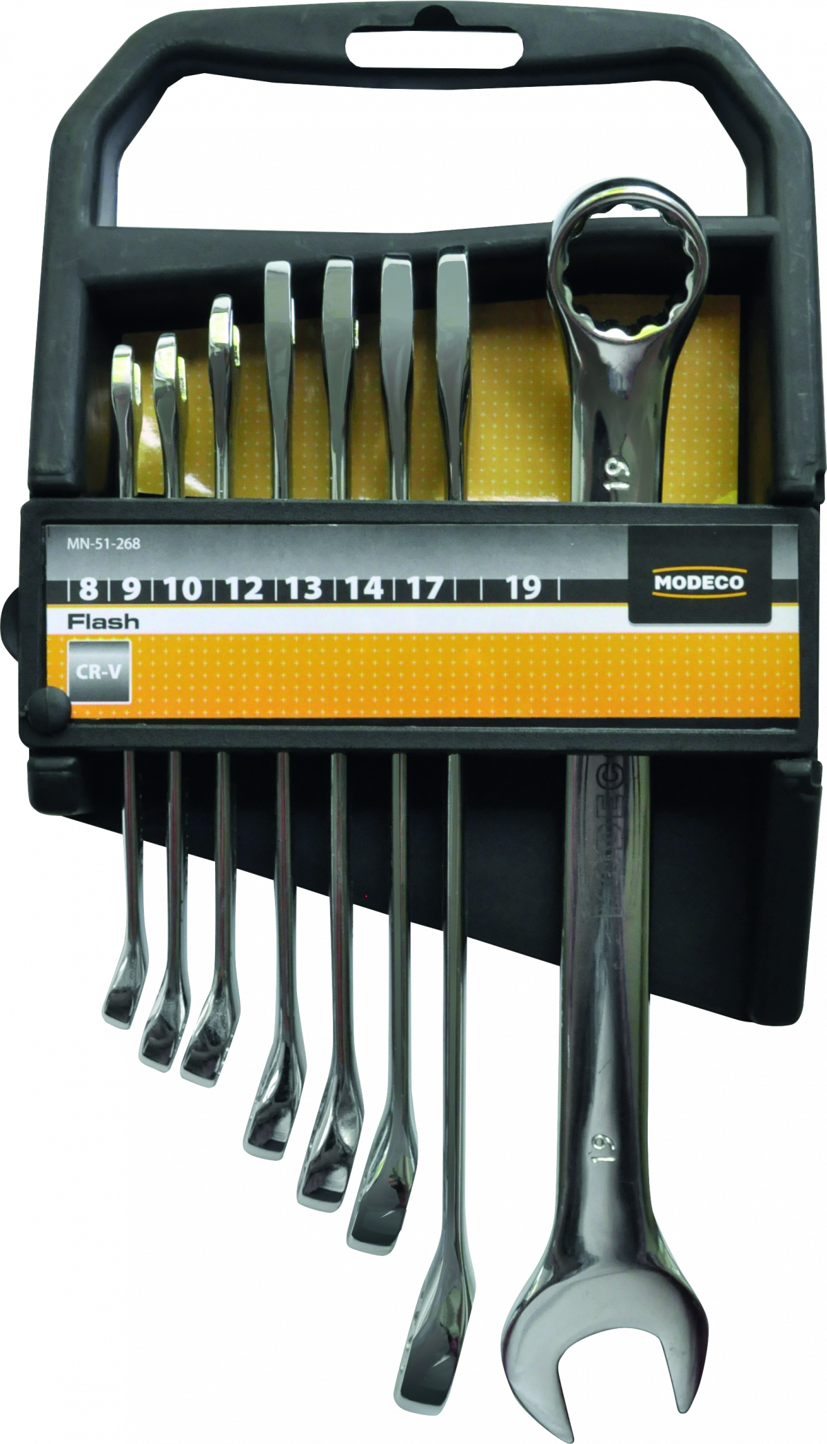 MN-51-268 Open-end box wrench set 8 pcs flash