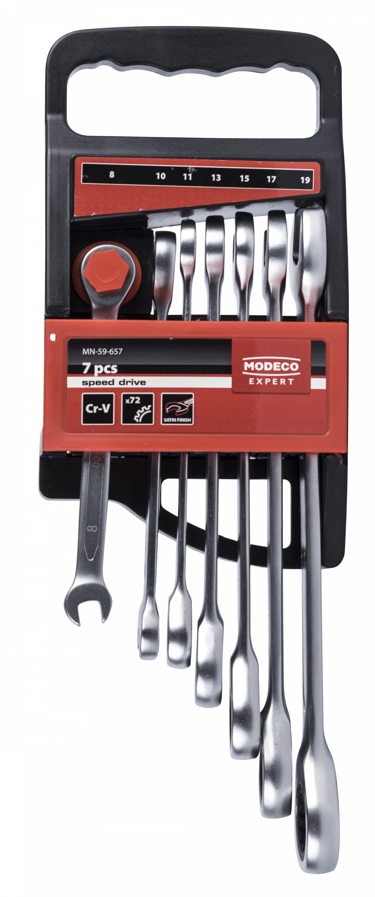 MN-59-6 Set of 7 ratchet combination wrenches