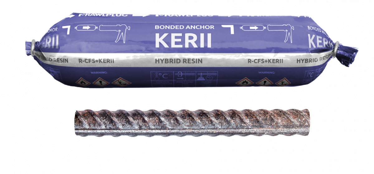 R-CFS+KERII Hybrid resin with Post-Installed Rebars