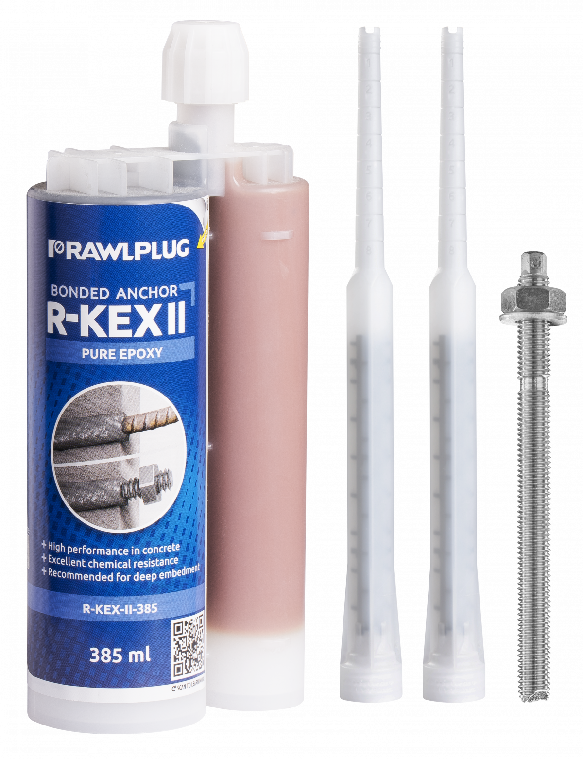 R-KEX II Химический анкер (эпоксидная смола) с резьбовыми шпильками
