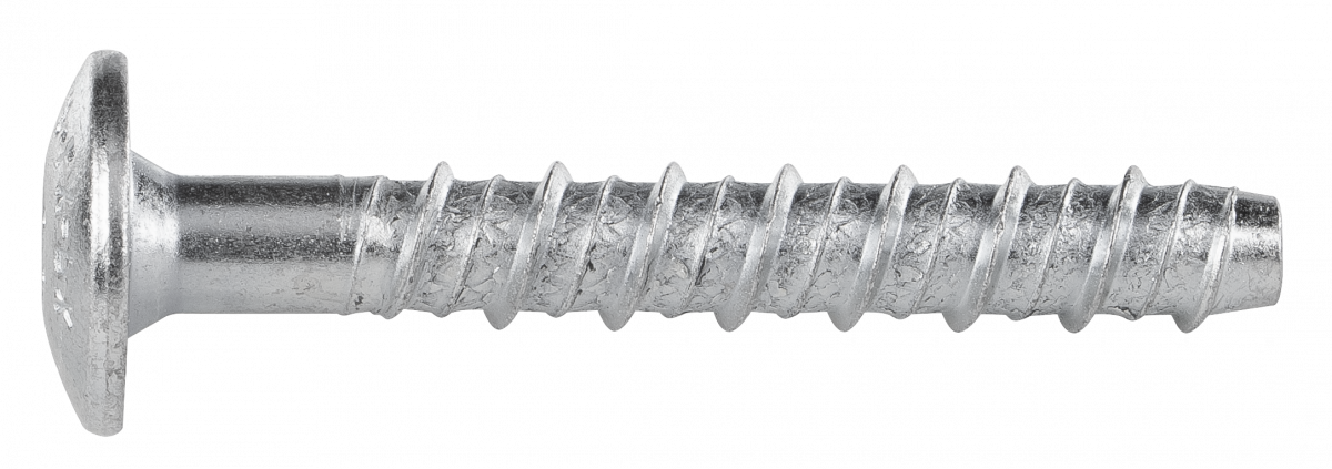 R-LX-PX-ZP-univerzální šroub do betonu s povrchovou úpravou galvanického zinkování s půlkulatou plochou hlavou