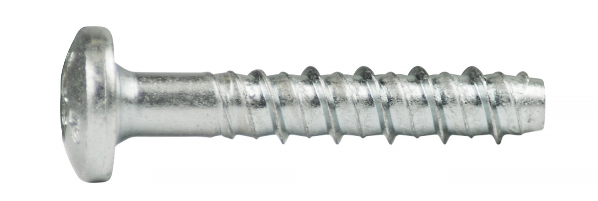R-LX-P-ZP-univerzální šroub do betonu s povrchovou úpravou galvanického zinkování s půlkulatou plochou hlavou