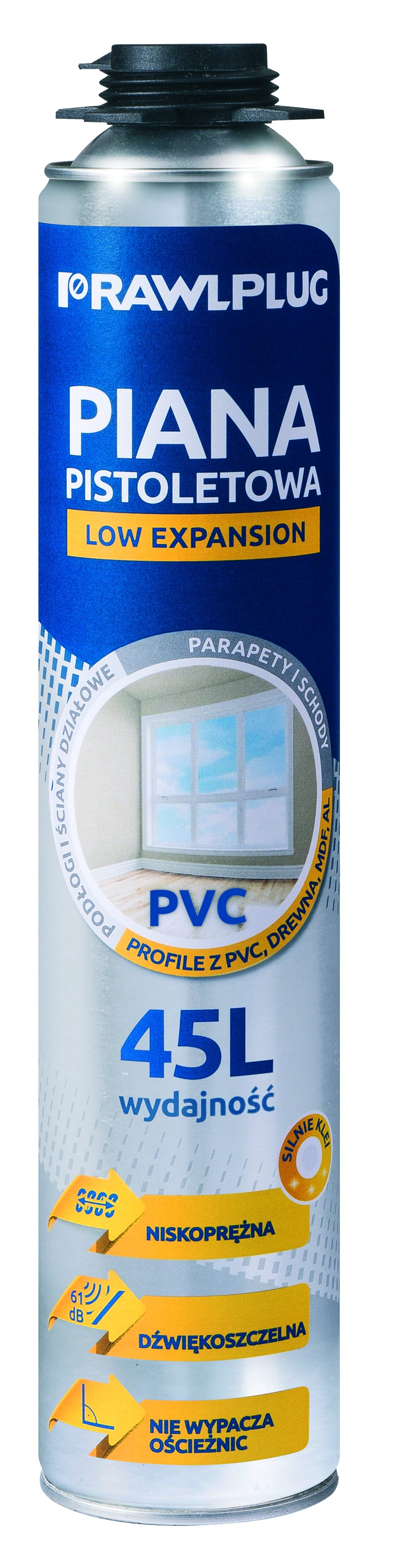 RPP-PVC Pistoletinės poliuretano putos, skirtos PVC