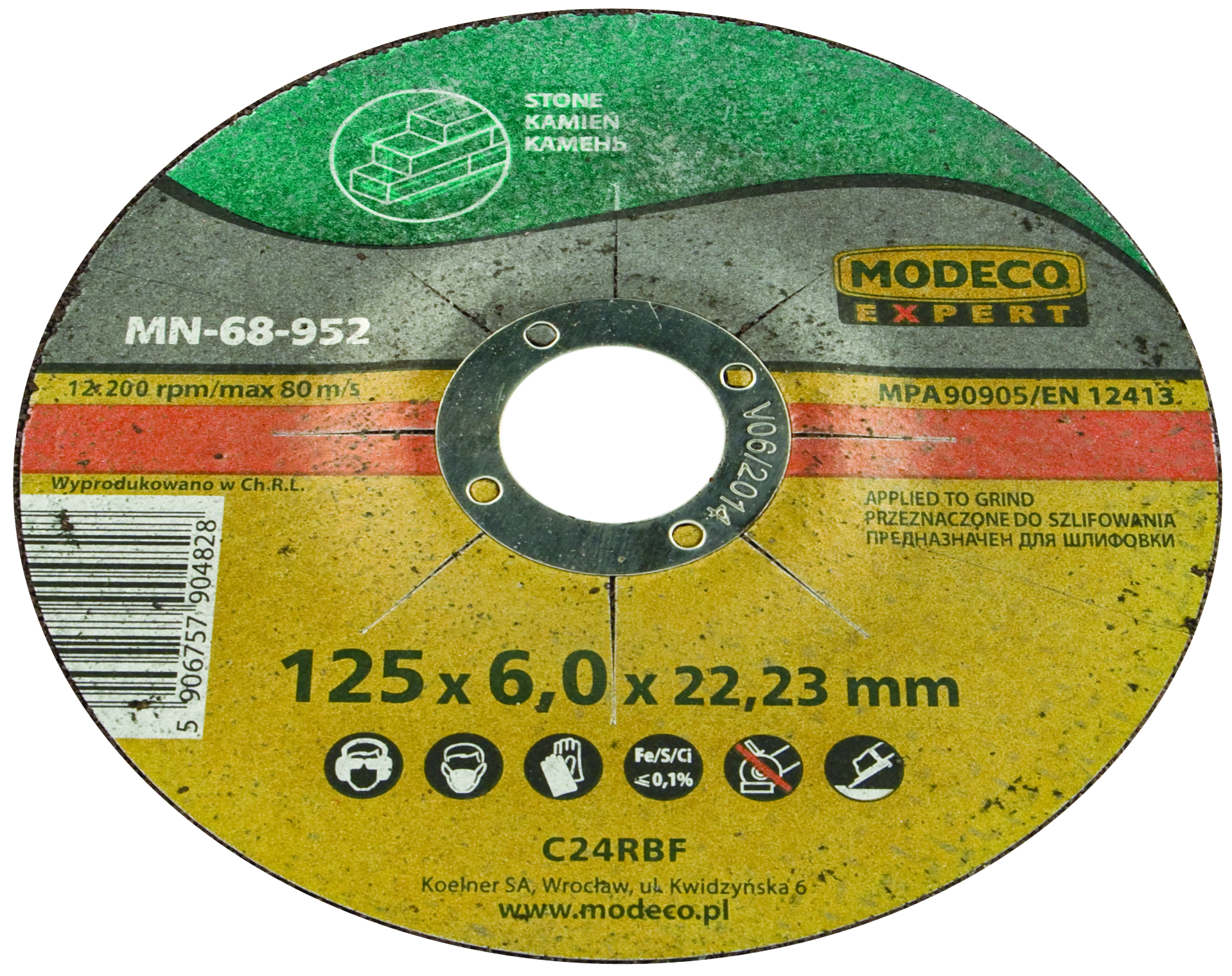 MN-68-95 Diskai įspaustu centru akmens šlifavimui