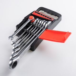 MN-59-6 SET OF 7 RATCHET COMBINATION WRENCHES