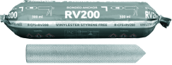 CFS+ RV200 cheminis vinilo esterio inkaras su įsriegiamais strypais